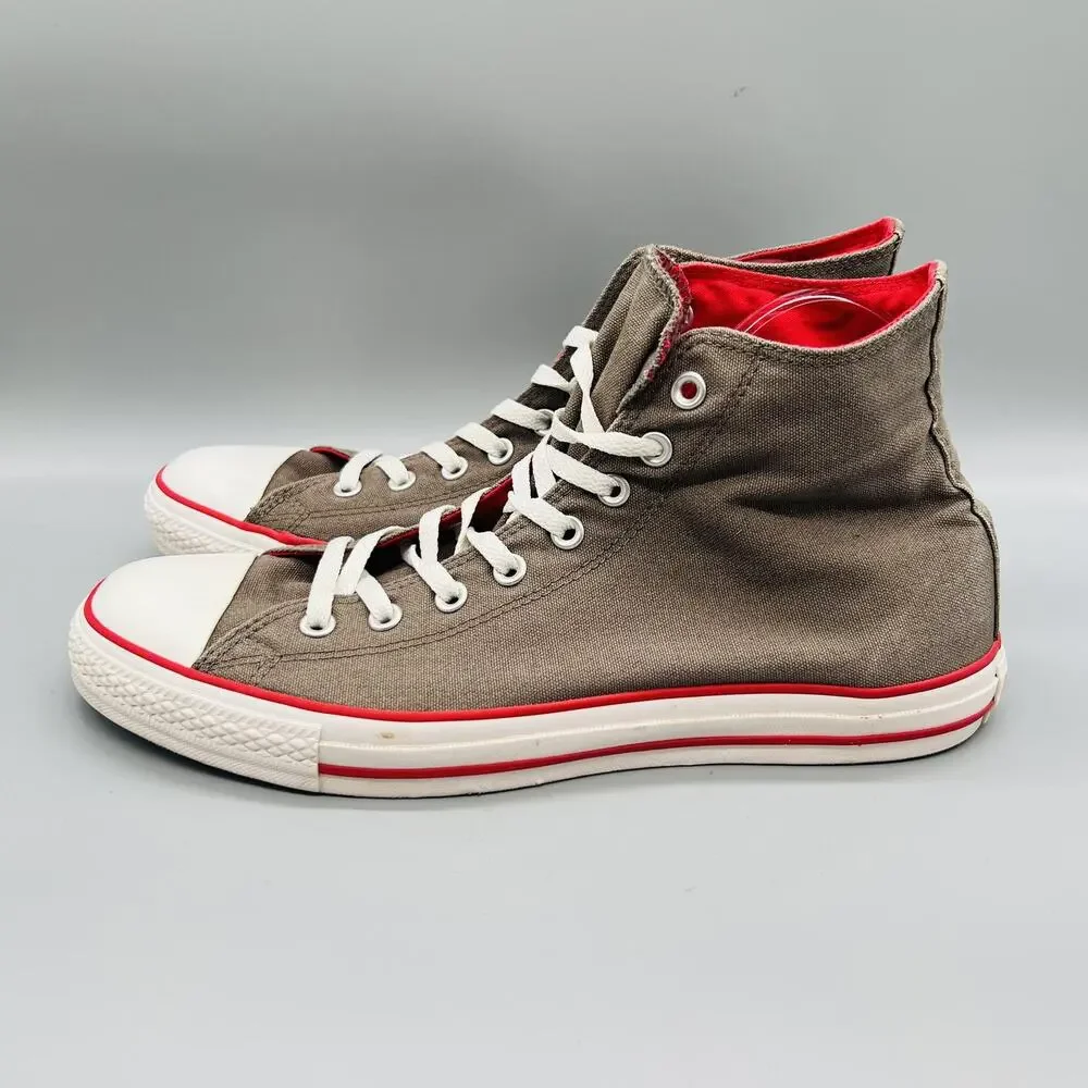Converse Shoes Mens 12 Brown Canvas Chuck Taylor All Star High Top Sneakers